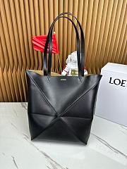 Loewe Mini Puzzle Fold Tote in shiny calfskin-16.5*9.5*20cm - 1