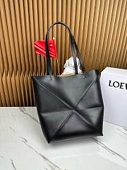 Loewe Mini Puzzle Fold Tote in shiny calfskin-16.5*9.5*20cm - 5