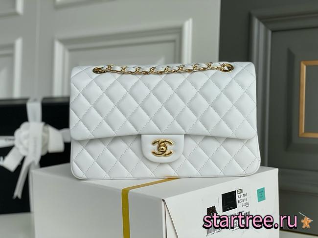 Chanel Classic Flap Chain Bag White - 25cm - 1