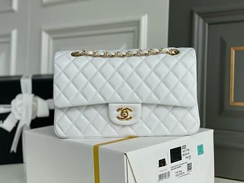 Chanel Classic Flap Chain Bag White - 25cm