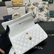 Chanel Small Classic Double Flap Lambskin White Gold Hardware-23cm - 5