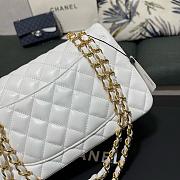 Chanel Small Classic Double Flap Lambskin White Gold Hardware-23cm - 2