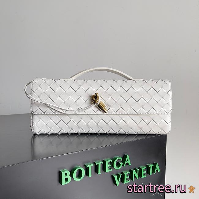 Bottega Veneta Long Clutch With Handle White-31x13x3cm - 1