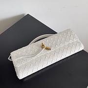 Bottega Veneta Long Clutch With Handle White-31x13x3cm - 5