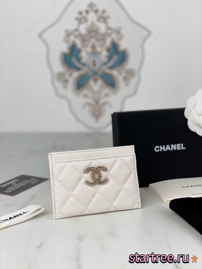 Chanel Card Holder White - 1