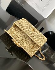 Celine Chain Shoulder Bag In Raffia - 4