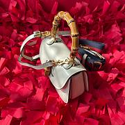 Gucci Bamboo Small Handbag White 675797 - 3