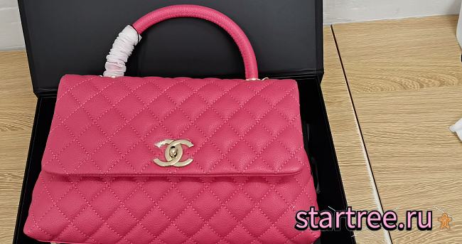 Chanel | CoCo Handle Rose Red Bag Gold -29cm(Real Shot) - 1