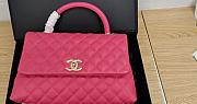 Chanel | CoCo Handle Rose Red Bag Gold -29cm(Real Shot) - 1