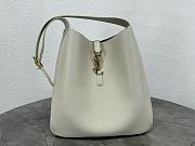 YSL Saint Laurent LE 5 À 7 SUPPLE LARGE IN SMOOTH LEATHER White-30 X 31 X 13 CM - 1