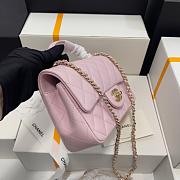 Chanel CLassic Flap Lambskin Pink With Handle-20*13*9cm - 4