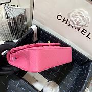 Chanel Medium Classic Flap Bag in Rose Red With Gold Hardware-25cm - 5
