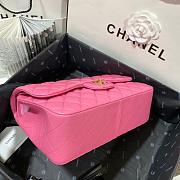 Chanel Large Classic Flap Bag in Rose Red With Gold Hardware-30cm - 4
