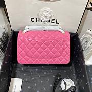 Chanel Large Classic Flap Bag in Rose Red With Gold Hardware-30cm - 2
