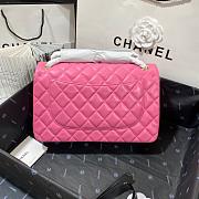 Chanel Large Classic Flap Bag in Rose Red With Gold Hardware-30cm - 5