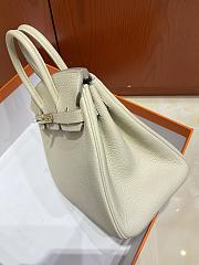 Hermes 25 Birkin Bag White - 5