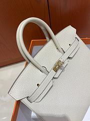 Hermes 25 Birkin Bag White - 2