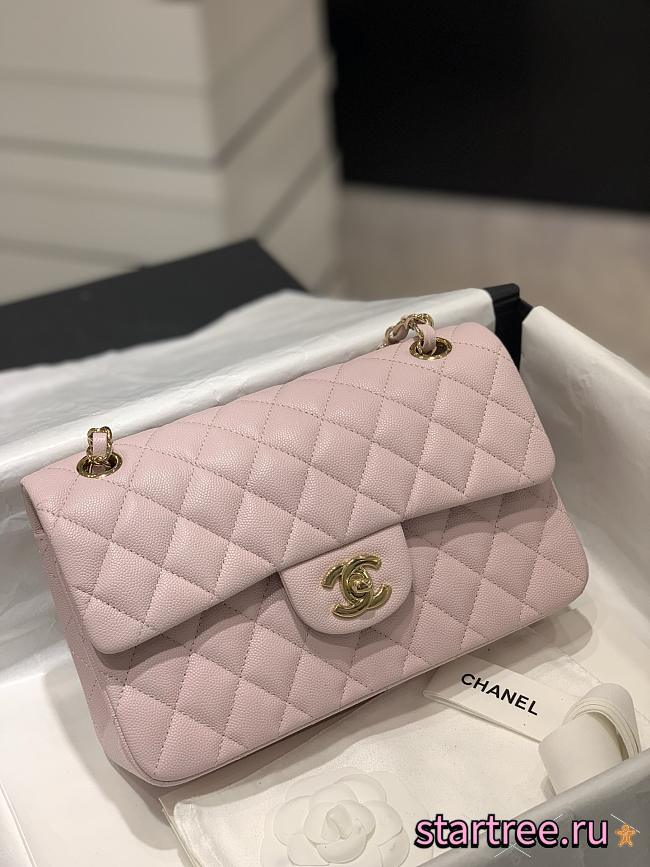 Chanel Small Classic Flap Caviar Bag in Pink With Gold Hardware-23cm - 1