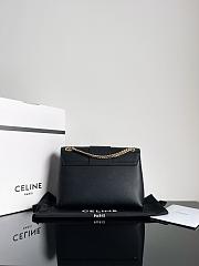 Celine Teen Vctoire Small Bag In Soft Calfskin Black - 4