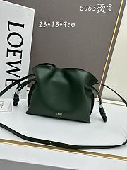 LOEWE | Mini Flamenco Dark Green clutch in nappa calfskin - 22.5x18x9cm - 1