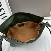LOEWE | Mini Flamenco Dark Green clutch in nappa calfskin - 22.5x18x9cm - 5