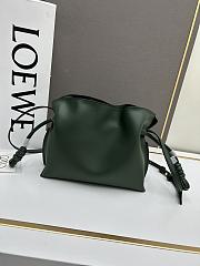 LOEWE | Mini Flamenco Dark Green clutch in nappa calfskin - 22.5x18x9cm - 3