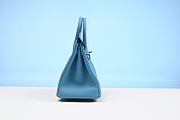 Hermes 25 Birkin Bag Blue - 5