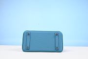 Hermes 25 Birkin Bag Blue - 4