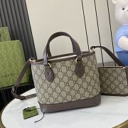 GUCCI OPHIDIA MINI TOTE BROWN- 22cmx 18cm x 10cm - 2