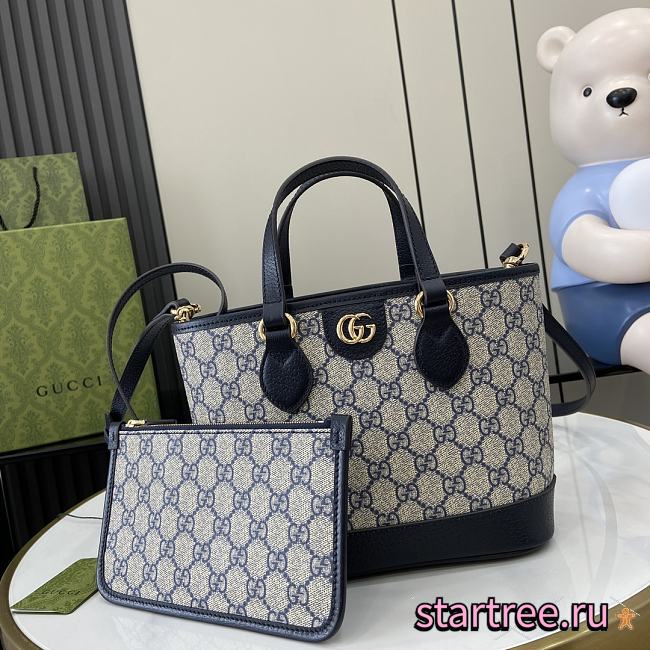 GUCCI OPHIDIA MINI TOTE BLACK- 22cmx 18cm x 10cm - 1