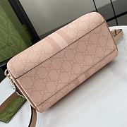GUCCI OPHIDIA GG MINI TOP HANDLE BAG DUST PINK-21.5x14x11.5cm - 2