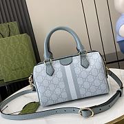 GUCCI OPHIDIA GG MINI TOP HANDLE BAG BLUE-21.5x14x11.5cm - 6