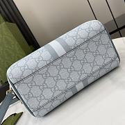 GUCCI OPHIDIA GG MINI TOP HANDLE BAG BLUE-21.5x14x11.5cm - 4