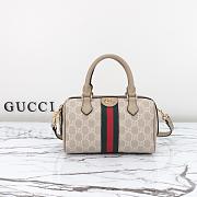 GUCCI OPHIDIA GG MINI TOP HANDLE WHITE-21.5*14*11.5 - 1