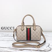 GUCCI OPHIDIA GG MINI TOP HANDLE WHITE-21.5*14*11.5 - 2