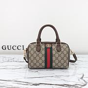 GUCCI OPHIDIA GG MINI TOP HANDLE BROWN-21.5*14*11.5 - 1