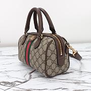 GUCCI OPHIDIA GG MINI TOP HANDLE BROWN-21.5*14*11.5 - 2