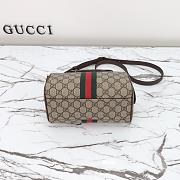 GUCCI OPHIDIA GG MINI TOP HANDLE BROWN-21.5*14*11.5 - 4