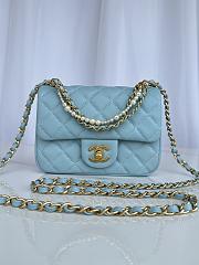 Chanel Mini Flap Bag Blue-17cm - 1