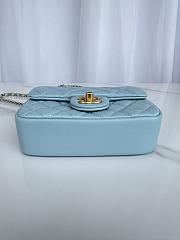 Chanel Mini Flap Bag Blue-17cm - 5
