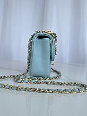 Chanel Mini Flap Bag Blue-17cm - 4