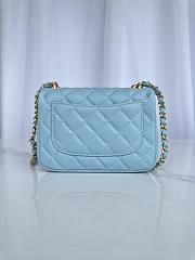 Chanel Mini Flap Bag Blue-17cm - 3
