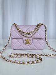 Chanel Mini Flap Bag Purple-17cm - 1