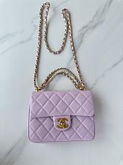 Chanel Mini Flap Bag Purple-17cm - 3
