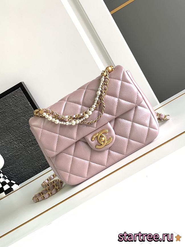 Chanel Mini Flap Bag Pink-17cm - 1