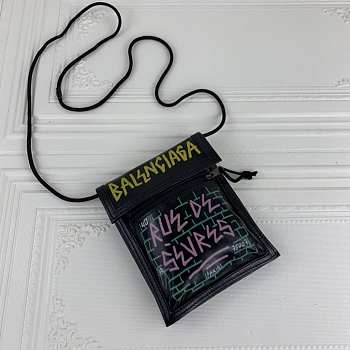 Balenciaga Graffiti Explorer Strap Pouch Leather Mini