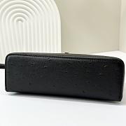 Loro Piana Extra Pocket Ostrich Bag Black-11*19*6.5CM - 4