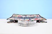 Dior Large Book Tote White fabric with multi-color Fantastica Jouy print embroidery - 2