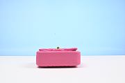 Chanel MINI FLAP BAG Rose Red-17cm - 6