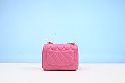 Chanel MINI FLAP BAG Rose Red-17cm - 4